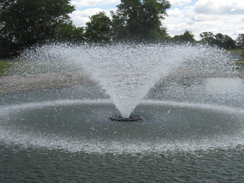 circular, sprinkler fountain